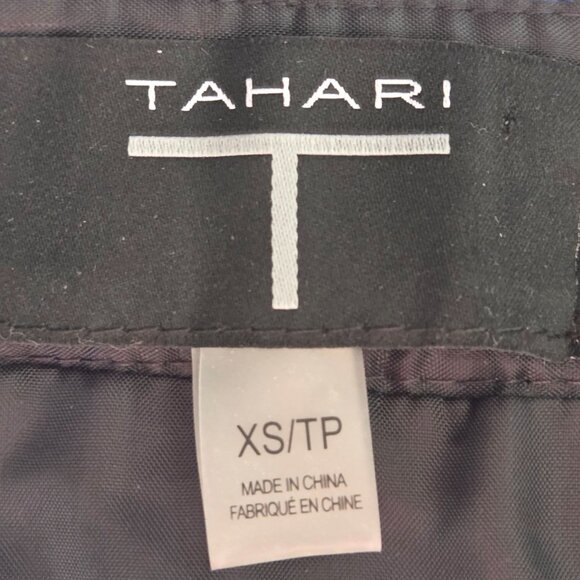 Tahari Blue & Black Mini Skirt With Button Details & Pockets Size XS - Picture 10 of 12